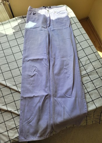 Diğer Mor Pastel Renk Salaş Kot Pantolon