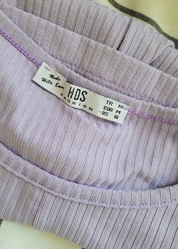 Diğer Mor Kısa Kollu Fitted Kadın Tişört