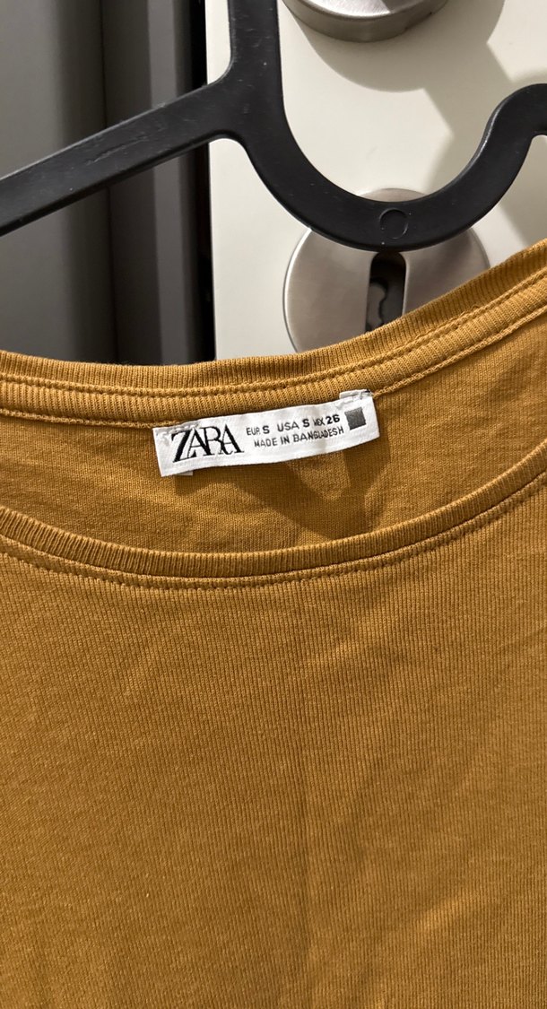 Kahverengi Kısa Kollu Hamile Tişörtü - Görsel 3