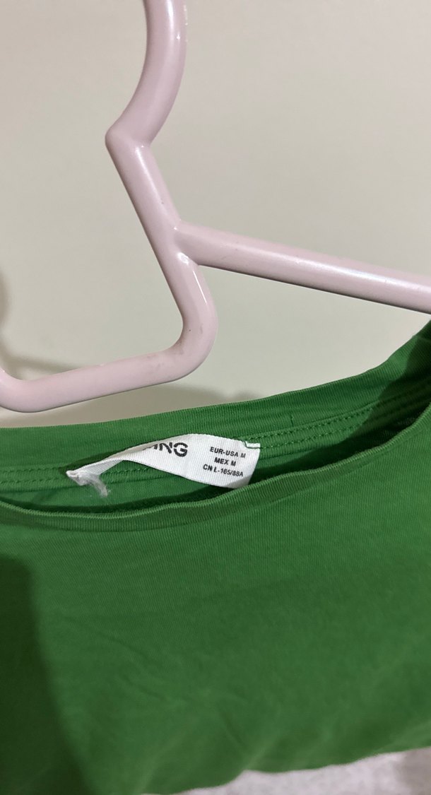 Kız Çocuk Yeşil Kısa Kollu Fırfırlı Tişört - Görsel 2