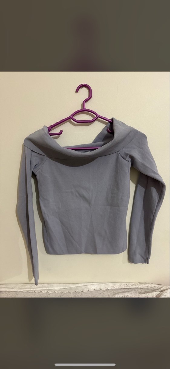 Lila Kadın Uzun Kollu Triko Bluz - Görsel 3