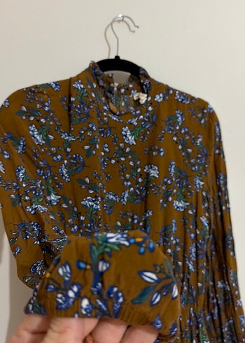 Uzun Kollu Bohem Desenli Uzun Elbise - Görsel 5