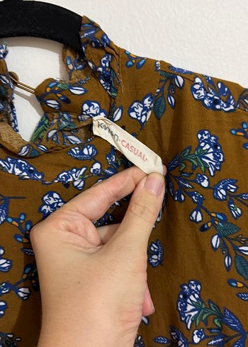 Uzun Kollu Bohem Desenli Uzun Elbise - Görsel 2