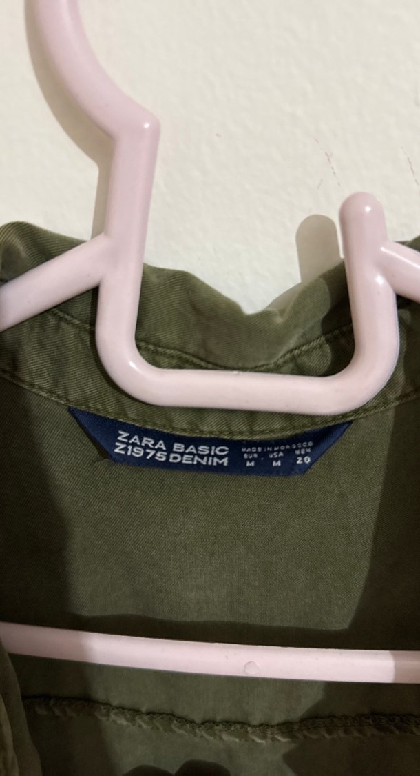 Düğmeli Khaki Keten Uzun Kollu Gömlek - Görsel 2