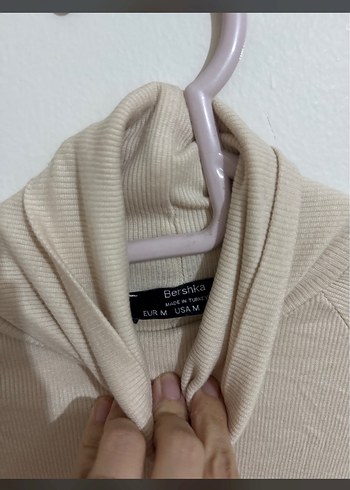 Bej Balıkçı Yaka Kadın Triko - Görsel 2