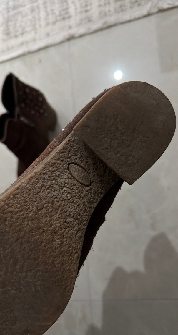 Kahverengi Süet Kadın Dolgu Topuk Bot - Görsel 3