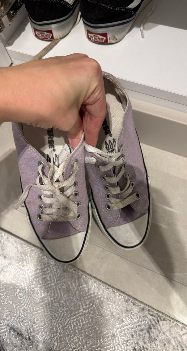 Kadın Pastel Mor Bağcıklı Spor Ayakkabı - Görsel 4