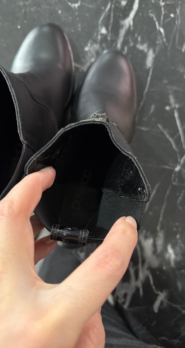 Siyah Deri Kadın Goth Topuklu Bot - Görsel 4