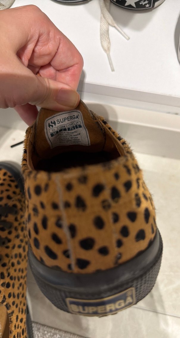 Deri Tabanlı Leopar Desenli Kadın Spor Ayakkabı - Görsel 3