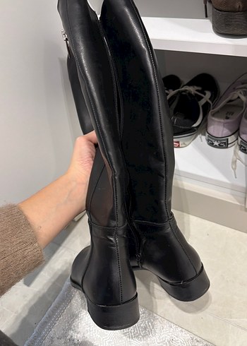 SiyahFermuarlı Kadın çizme - Görsel 4