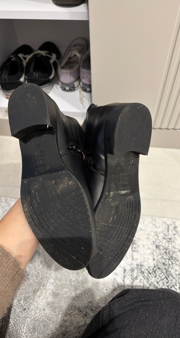 SiyahFermuarlı Kadın çizme - Görsel 5