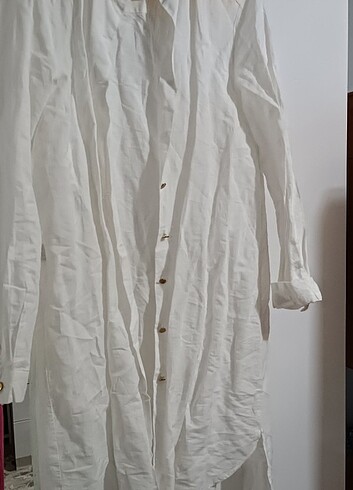 Beyaz uzun gömlek 