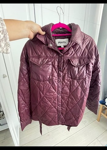 Bordo kadın montu Twist
