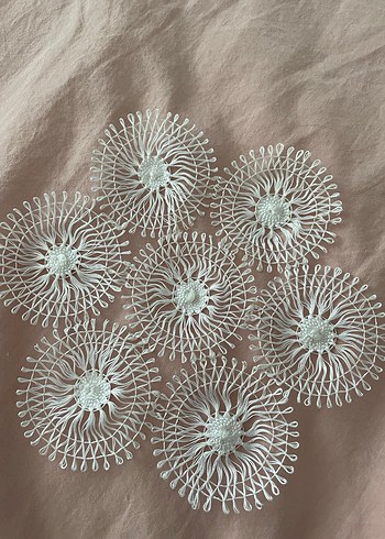 El Yapımı Beyaz Bohem Dantel Motifleri - Görsel 2