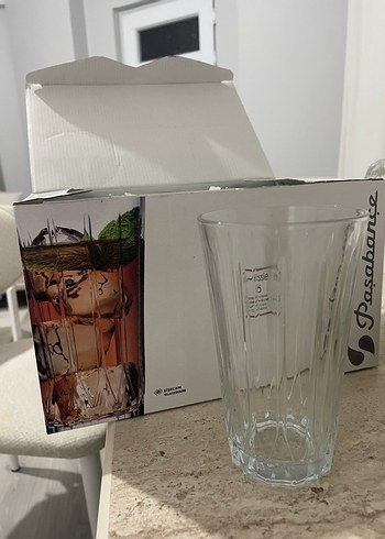 Bej Kutusunda 6 Gri Cam Bardak - Görsel 2