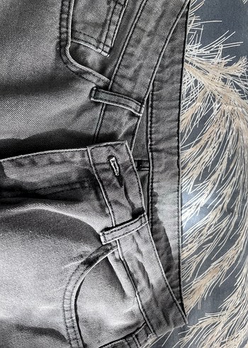 Gri  Salaş Kadın Kot Pantolon - Görsel 3