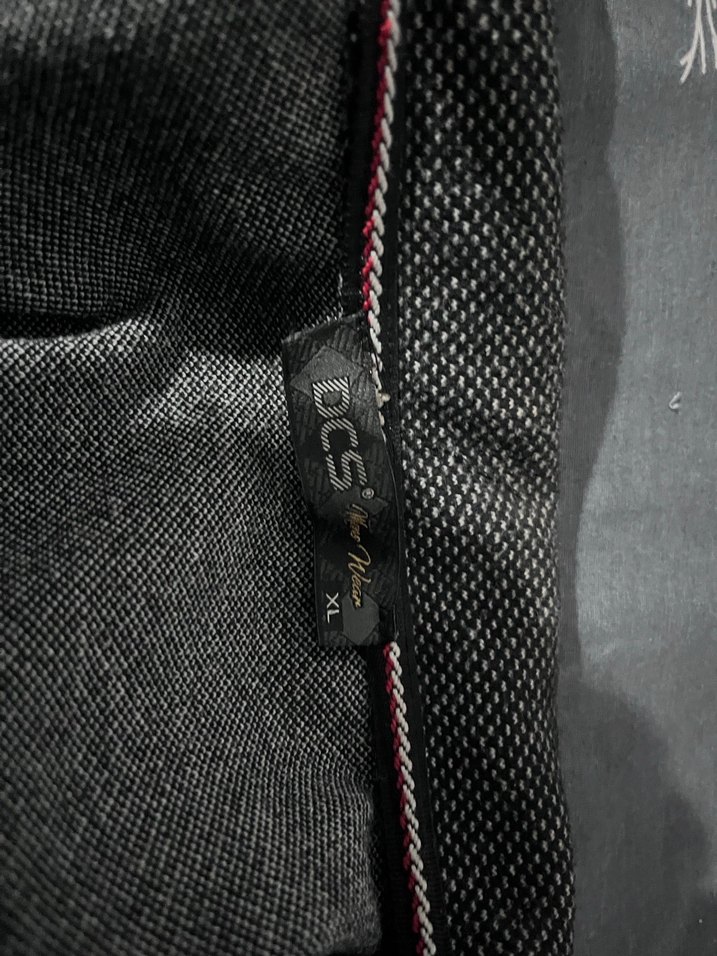 Düğmeli Gri Erkek Yün Kaban - Görsel 5