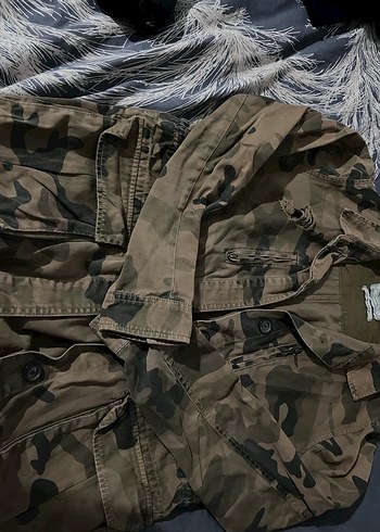 Kahverengi Kamuflaj Desenli  Ceket - Görsel 4