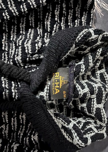 Gri Desenli Boğazlı Triko Kadın /Erkek Kazak - Görsel 2