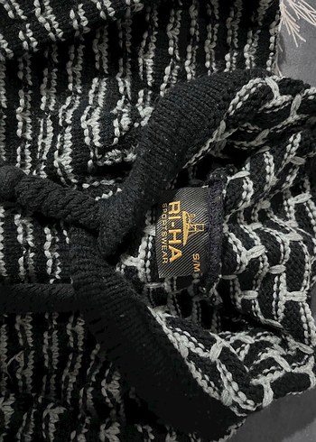 Gri Desenli Boğazlı Triko Kadın /Erkek Kazak - Görsel 3