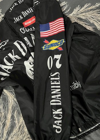 Siyah Baskılı Rahat Kesim Ceket - Görsel 4