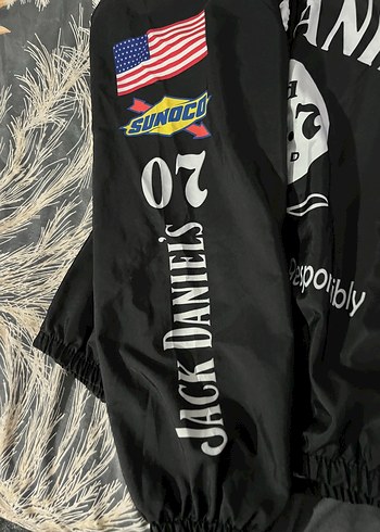 Siyah Baskılı Rahat Kesim Ceket - Görsel 3