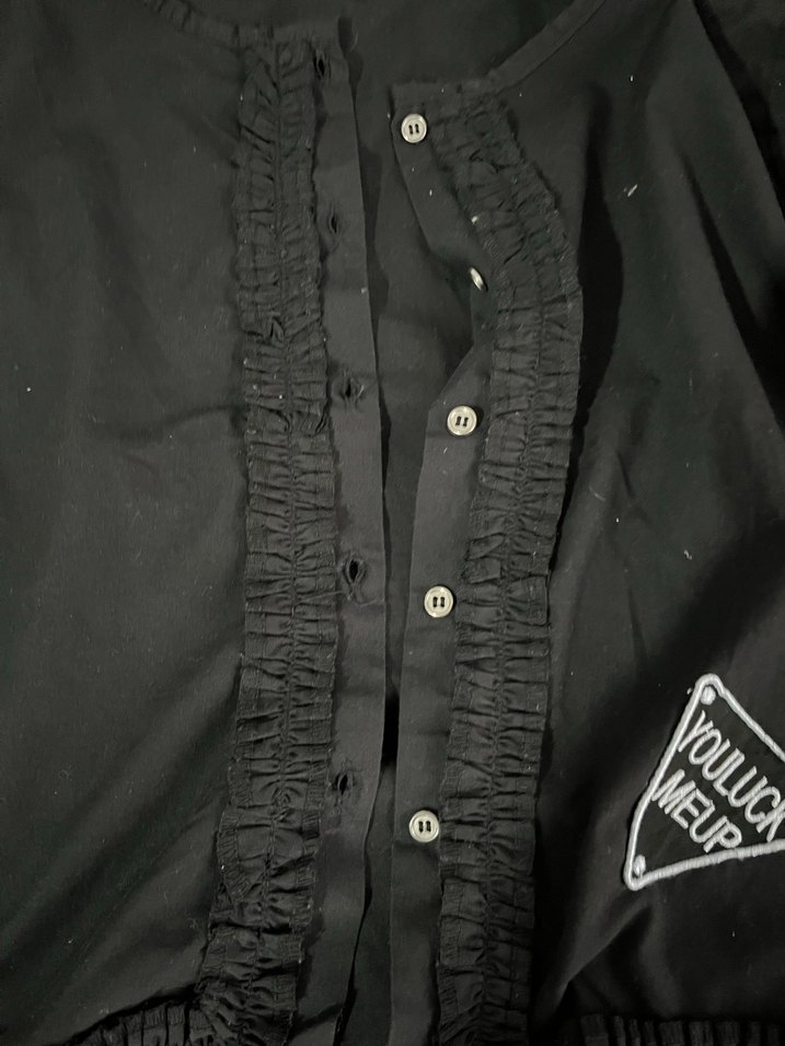 Siyah Nakışlı Kadın Midi Ceket - Görsel 3