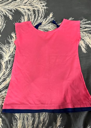 Kız Çocuk Renkli Baskılı Straplez Tişört - Görsel 4