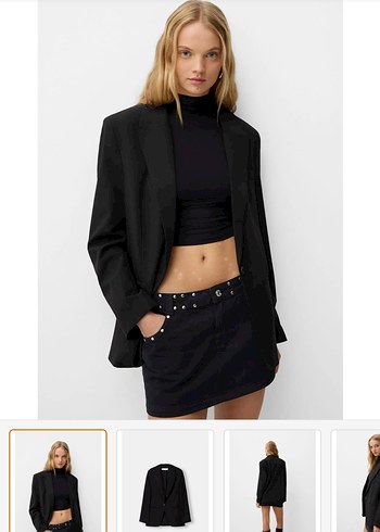 Bershka Siyah Blazer