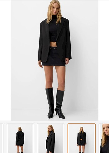 m Beden siyah Renk Bershka Siyah Blazer