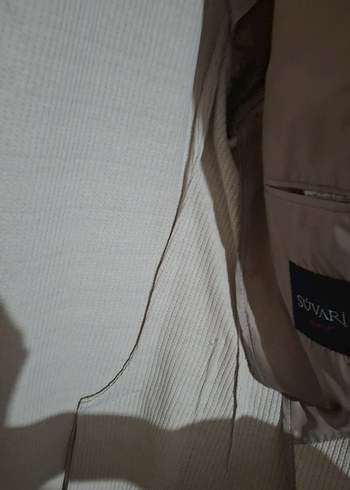 Süvari/Astsrsız Bej Erkek Düğmeli Ceket, Slim Fit Kalıp - Görsel 3