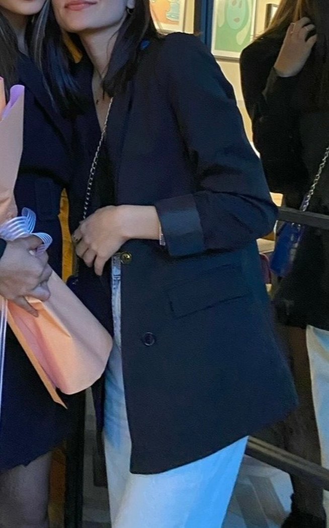 Siyah Düğmeli Kadın Blazer Ceket - Görsel 3