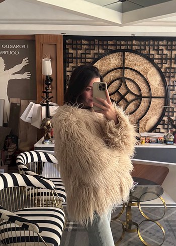 H&M Bej Kürk - Görsel 3