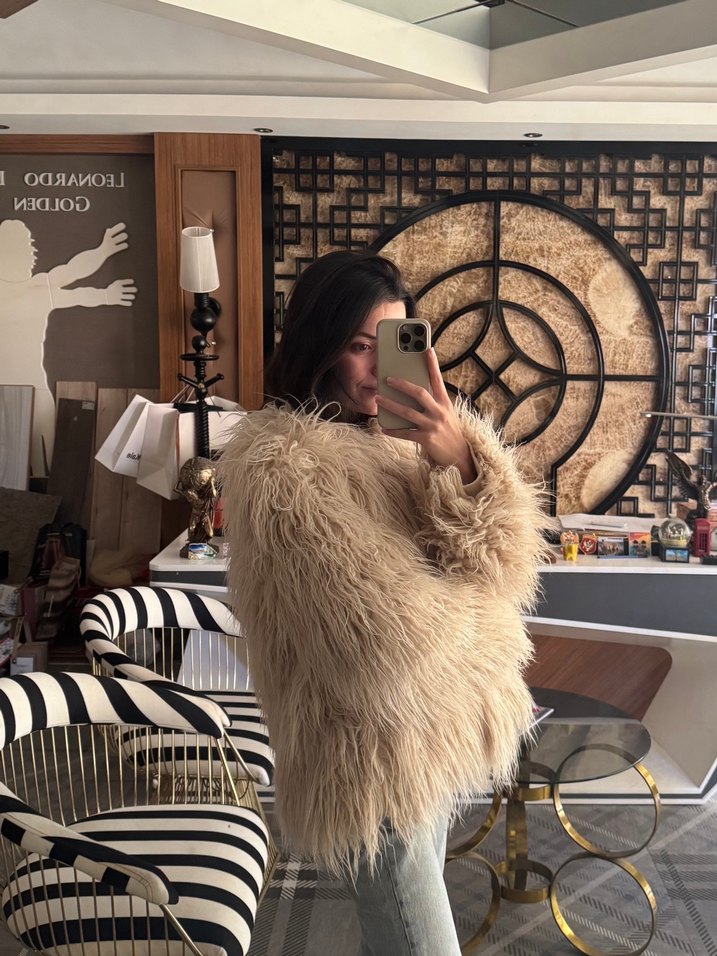 H&M Bej Kürk - Görsel 3