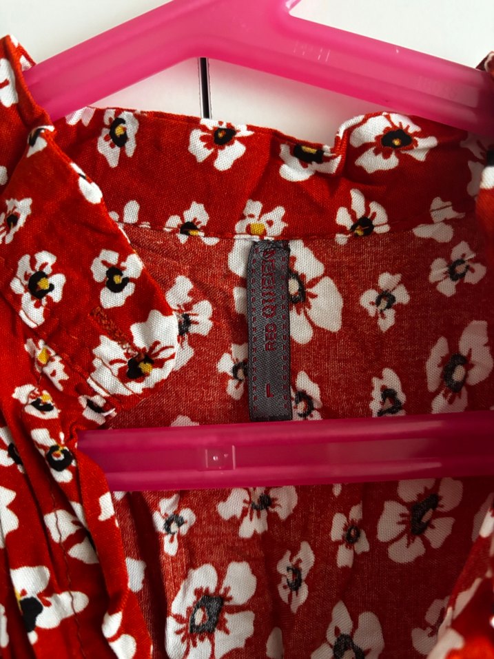 Turuncu Çiçek Desenli Kadın Elbise - Görsel 4