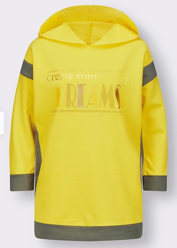 Kapüşonlu, Diesel Sarı Kadın Sweatshirt M beden - Görsel 6