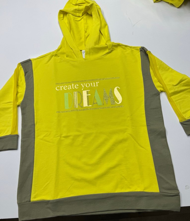 Kapüşonlu, Diesel Sarı Kadın Sweatshirt M beden - Görsel 3