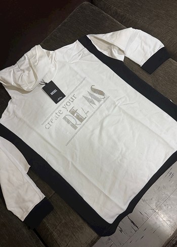 Kapüşonlu, Baskılı, Uzun Kollu Bayan Diesel Sweatshirt S beden - Görsel 3