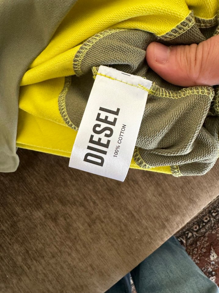 Sarı Kapüşonlu Diesel Sweatshirt S beden - Görsel 5