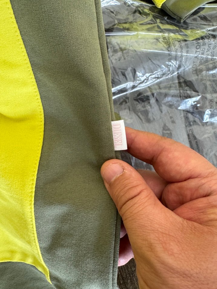 Sarı Kapüşonlu Diesel Sweatshirt S beden - Görsel 4