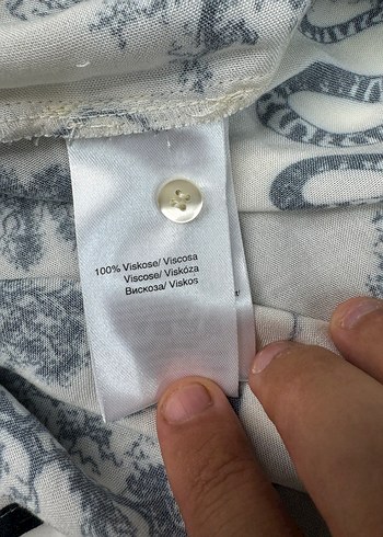 V Yaka, Baskılı Gri Uzun Kolsuz Elbise - Görsel 7