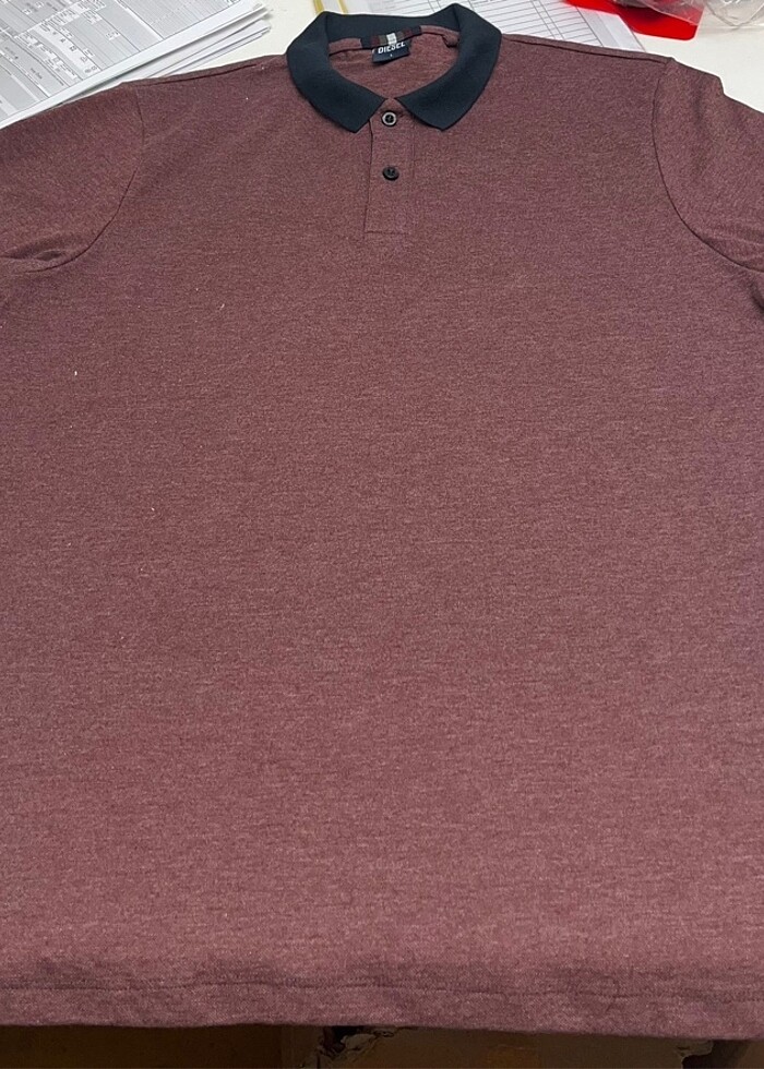 Diesel Bordo polo L beden t.shirt - Görsel 4