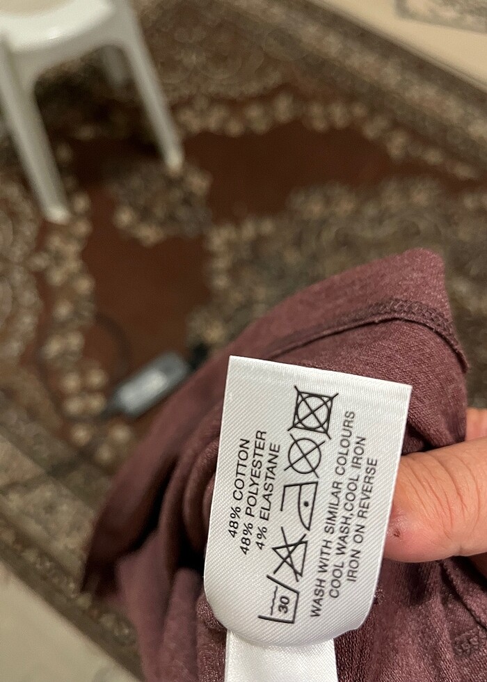 Diesel Bordo polo L beden t.shirt - Görsel 3