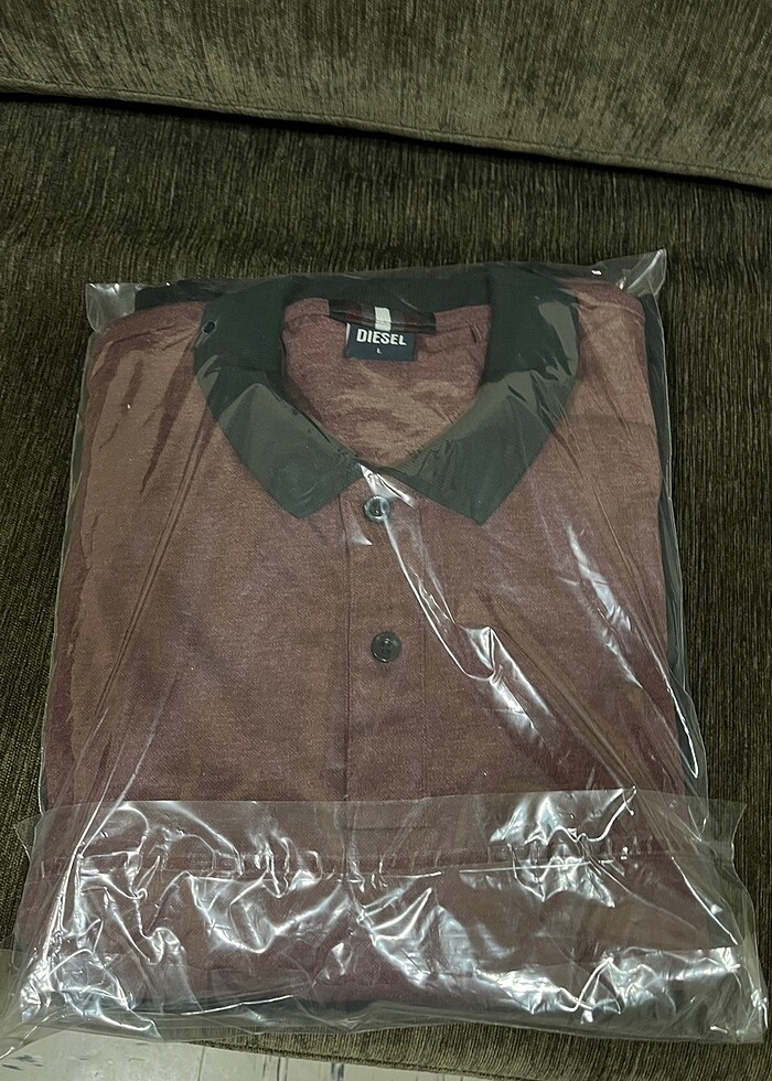 Diesel Bordo polo L beden t.shirt - Görsel 2