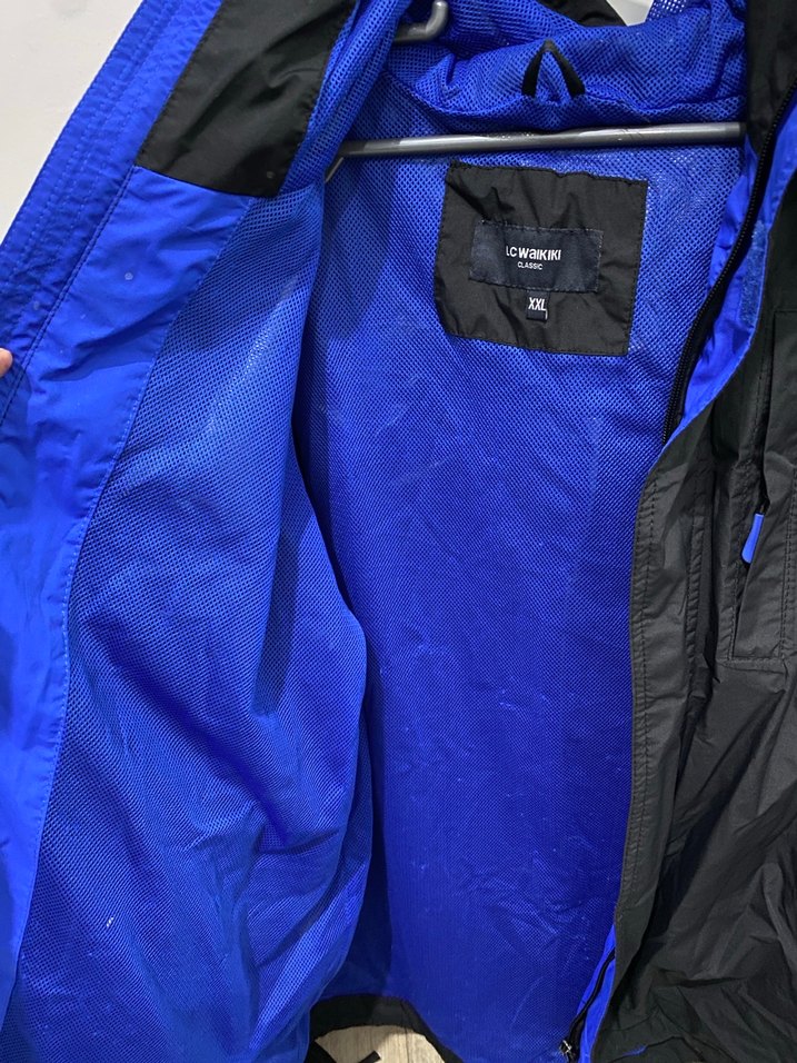 Erkek Siyah Fermuarlı Rüzgarlık Mont - Görsel 2