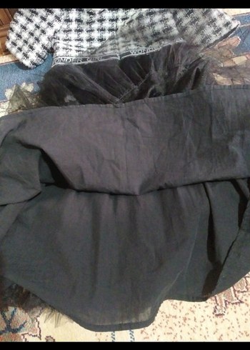 Kız Çocuk Ekose Desenli tüllü Elbise - Görsel 7