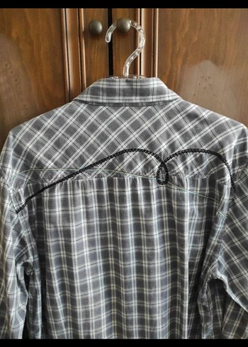 Erkek Gri Uzun Kollu Pamuklu Gömlek - Görsel 3