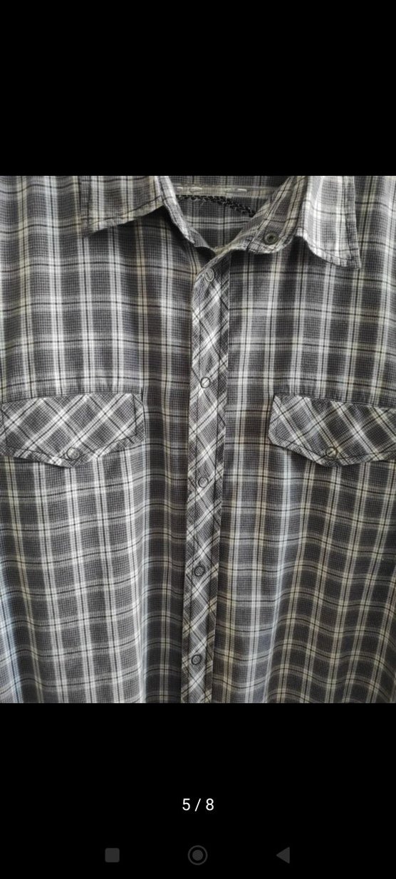 Erkek Gri Uzun Kollu Pamuklu Gömlek - Görsel 5