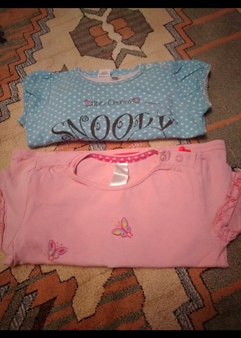 Kız Çocuk Pamuklu Kısa Kollu alt üst Takımı - Görsel 2