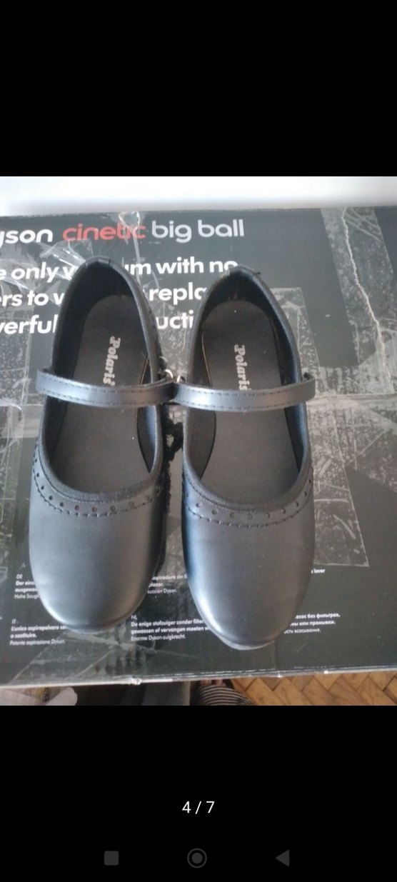 Kız Çocuk Siyah kayışlı babet - Görsel 4